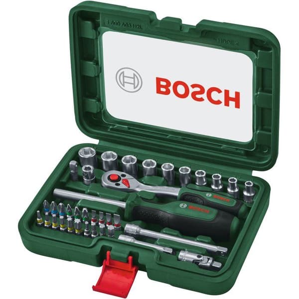 BOSCH 1/4 spärrnyckelsats - 37 delar