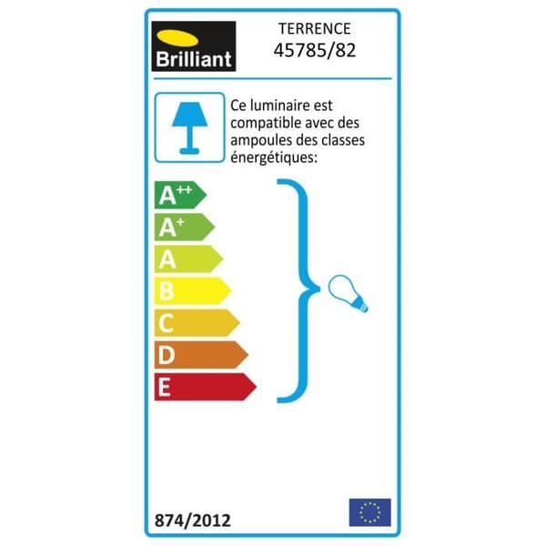 TERRENCE H90cm utomhuspollare - BRILLIANT - Stål - 1 E27 glödlampa krävs