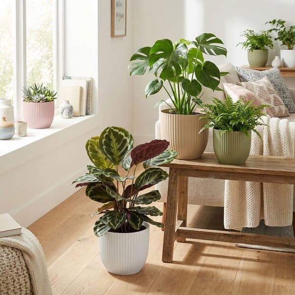 Rund blomkruka - DEROMA - 231 - 7 L - Ø 24 cm - Brun