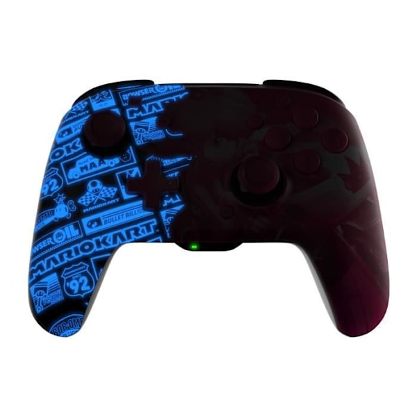 PDP - Glow Wireless Controller för Nintendo Switch och Switch OLED - Grand Prix Peach - Svart och Rosa