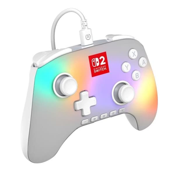 Gamepad - Nintendo Switch 2 - Lumectra - Kabelansluten - Vit - Ström A