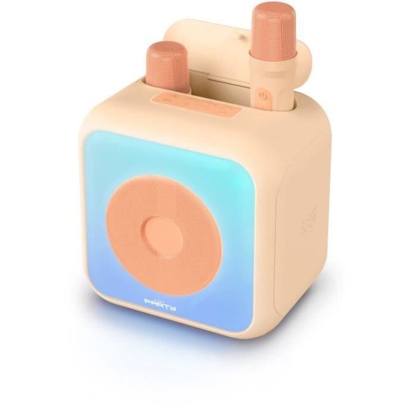 Upplyst karaokehögtalare - BIGBEN - Fiske - Bluetooth, 30W, 2 USB-C trådlösa mikrofoner, Equalizer, Li-on batteri