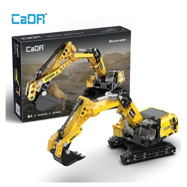 CADA Construction - Byggset - Grävmaskin - 467 delar - Från 8 år