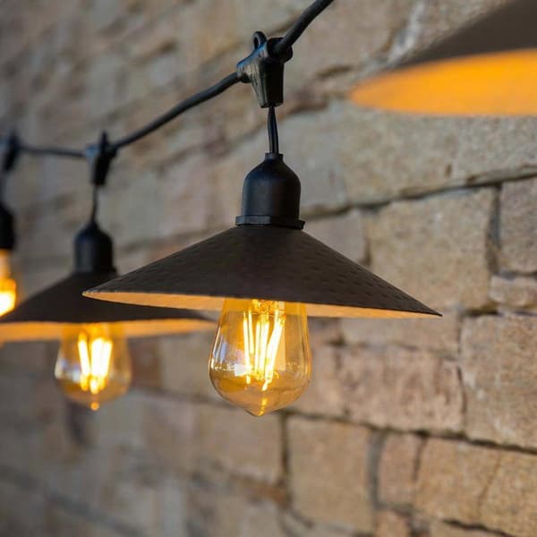 Ljusslinga för utomhusbruk - LUMISKY - VINTY LIGHT CONNECTABLE - 10 E27 LED-glödlampor - Varmvit - 6 m