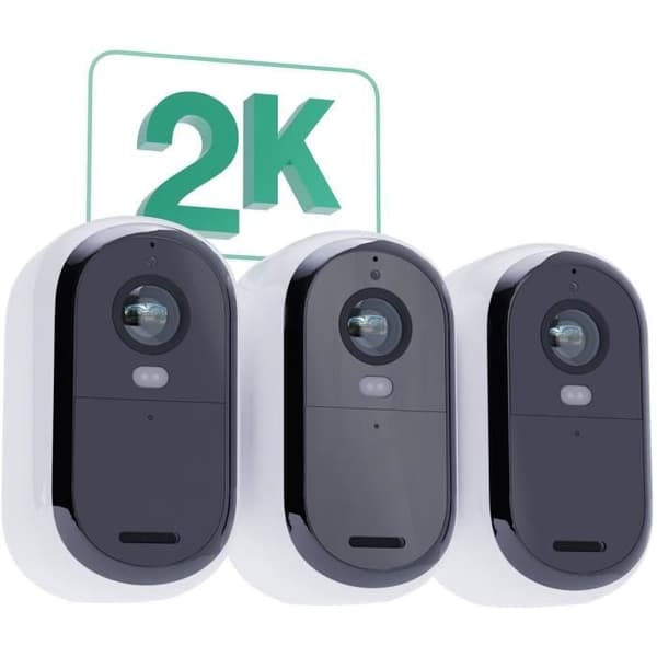 ARLO Övervakningskamerapaket 3 viktiga 2k-kameror + 3 solpaneler