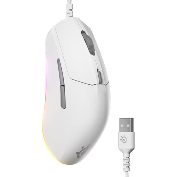 Trådbunden spelmus - STEELSERIES - Rival 3 Gen 2 - Vit