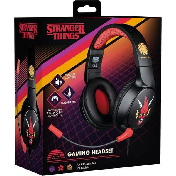 Over-ear gamingheadset - Trådbundet - Konix - Stranger Things - PC, PS5, Switch 2 och Xbox - Mikrofon - 1,5 m kabel