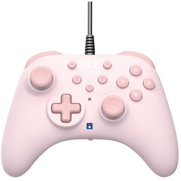 Gamepad - Nintendo Switch och Switch 2 - Trådbunden - Rosa - Horipad Turbo - Programmerbara knappar - Hori