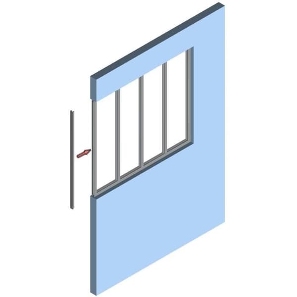 OPTIMUM Svart glastaksterminering - 108 cm