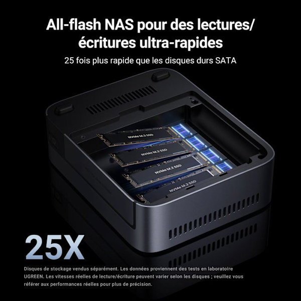 NAS-server - UGREEN - DXP480T Plus - 4 fack - 8 GB