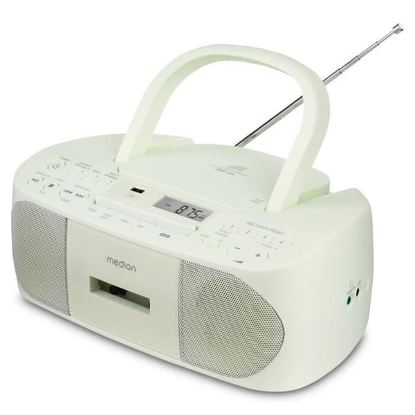 K7 CD-radio - MEDION - FM - 2x3W RMS - Grön