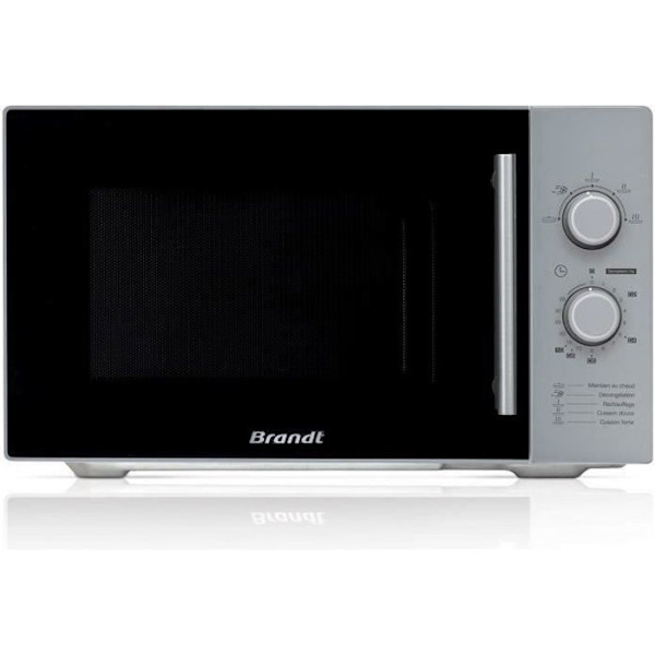 BRANDT SM 2602S Silver enkel-funktion mikrovågsugn - 26 L - 900 W - Fristående