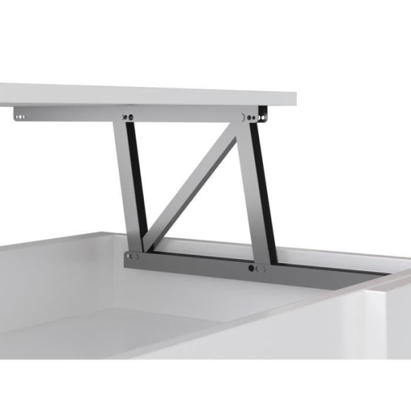 HAPPY Lyftbart soffbord bord modern stil matt vit - L 100 x B 50 cm