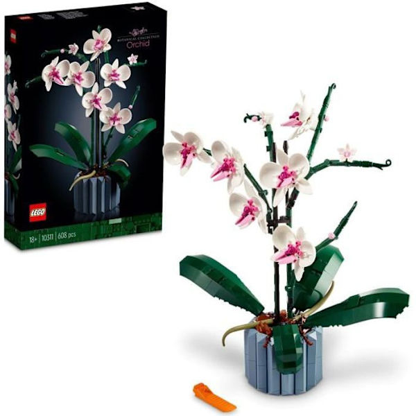 LEGO 10311 Orkidéväxterna med konstgjorda inomhusblommor för heminredning, hantverk för vuxna