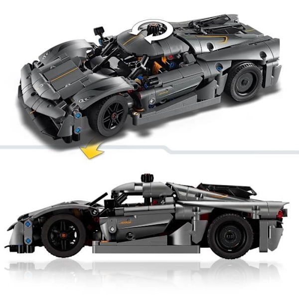 LEGO Technic 42173 Hypercar Koenigsegg Jesko Absolut grå - Byggsats
