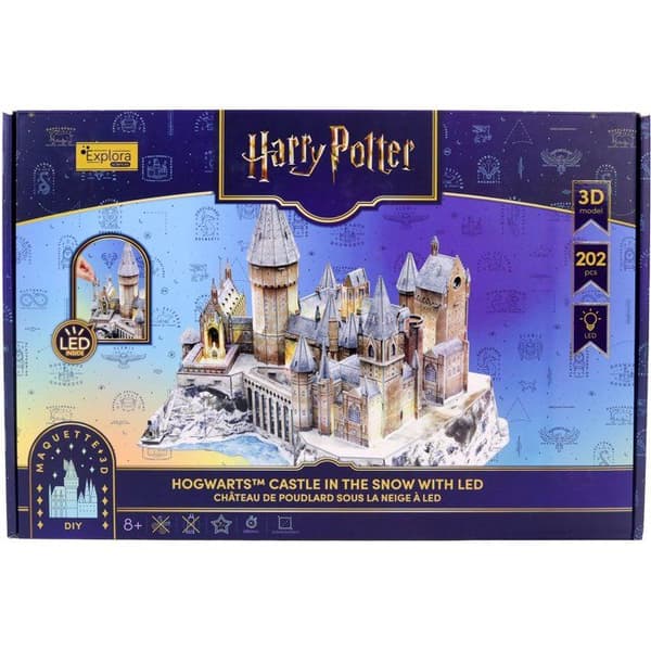 3D-pussel - Upplyst Hogwarts slott - EXPLORA - 540302 - Harry Potter-licens - Ålder 8+