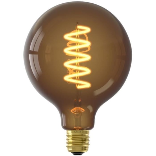 E27 LED-lampa - CALEX - G125 GLOBE - Rak glödtråd - 4 W - 120 lm - 1800 K - Dimbar - Naturlig