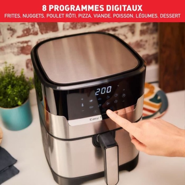 Moulinex First Oil + Grill 4.2 L Justerbar temperatur 8 Automatiska program Timer Digital Air Fryer EZ505D10
