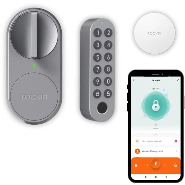Framdörrlåssats - KONYKS - Lockin G30 Pro - Digicode och nav ingår