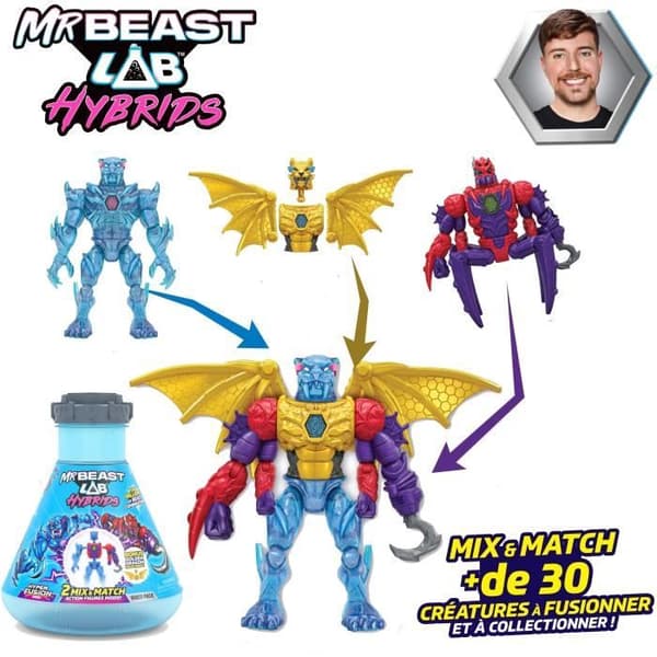 2-pack figurer - MRBEAST LAB - Mixa och matcha - Slumpmässig modell + halvfigur