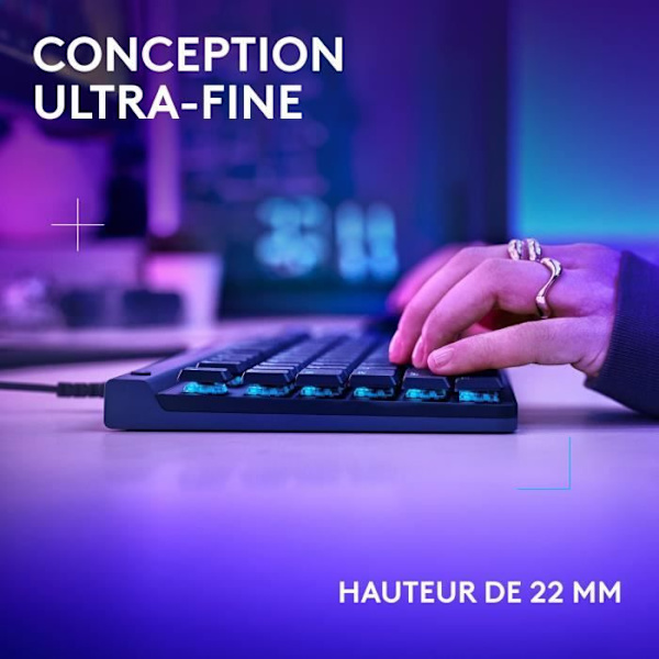 Speltangentbord - trådbundet - Logitech G - G515 TKL - Mekaniskt - RGB - AZERTY - Svart