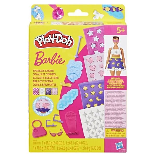 Play-Doh Barbie Juveler och Ädelstenar, refill för modelleringsset