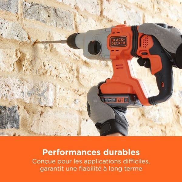 BLACK+DECKER BCD900E2K-QW Sladdlös SDS-borrhammare - 18V - med 2 x 2,5Ah batterier