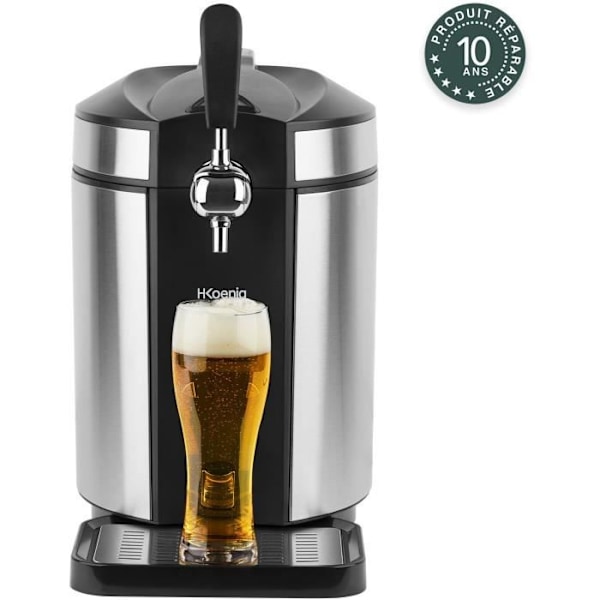 H.KoeNIG/ BW1880 Öldispenser - 5L Kapacitet - Justerbar temperatur från 2°C till 12°C