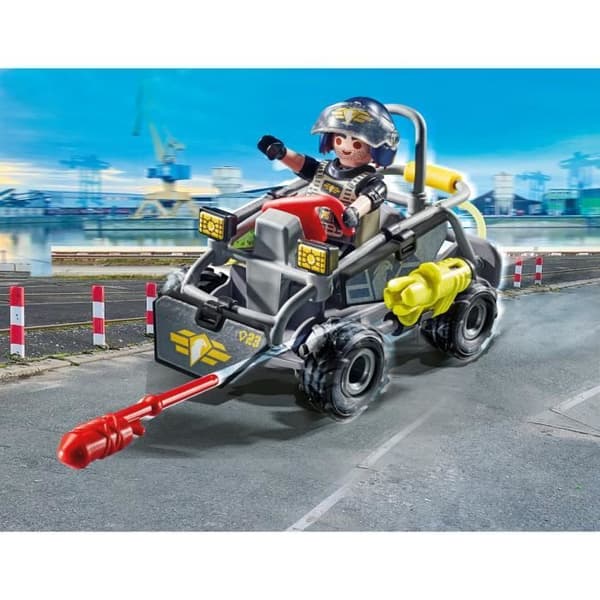 PLAYMOBIL 71147 Transformable Bandit Quad, Elitpolisenhet, City Action, 5 år