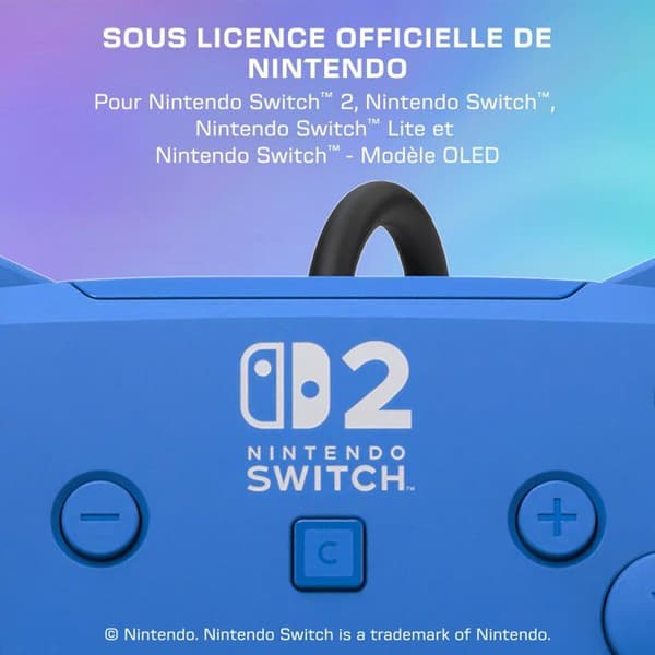 RGB-trådbunden spelkontroll - TURTLE BEACH - Afterglow Wave för Nintendo Switch 2 - Blå