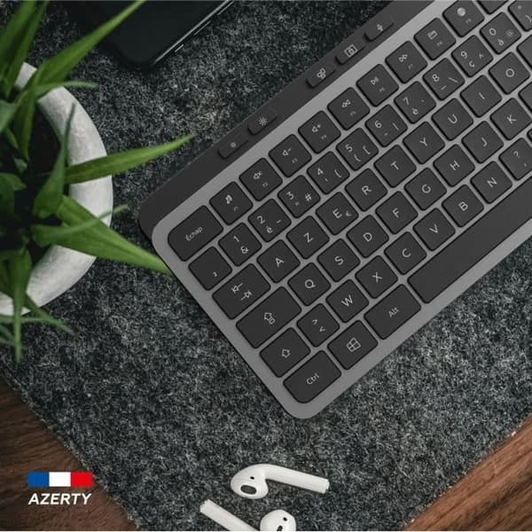 Trådlöst tangentbord - Platta tangenter - MOBILITY LAB - KP450W - AZERTY - FR - Multianslutningar - Svart