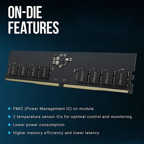 DDR5-minne - PNY - PRESTANDA - 16 GB - 4800 MHz - Reducerad energi
