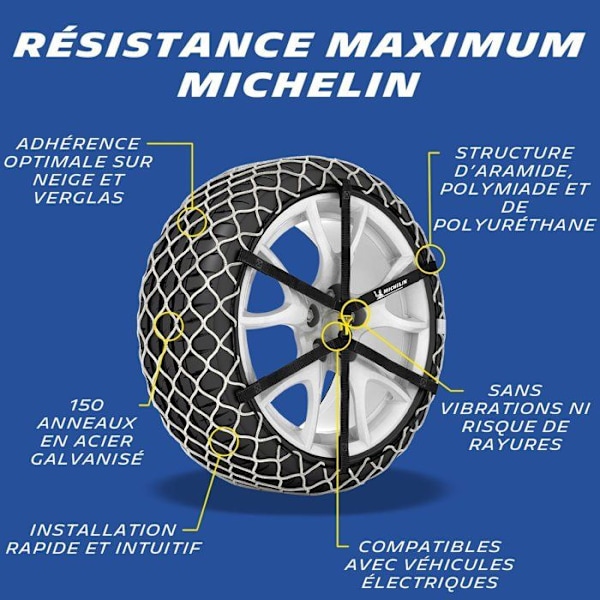 Snökedjor - MICHELIN - Easy Grip Limited E5 - Svart
