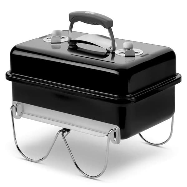 WEBER Go-Anywhere träkolgrill - förkromat stål - svart