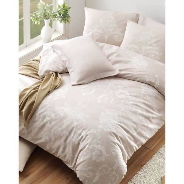 Bäddset - 1 påslakan 220 x 240 cm + 2 örngott 60 x 60 cm - 65% bomull, 35% polyester - Mink