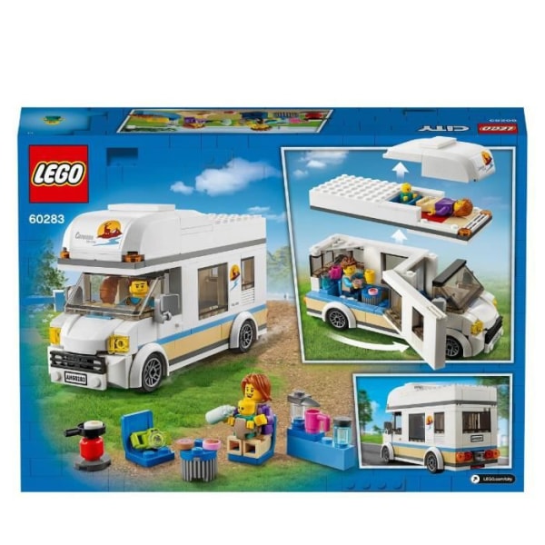 LEGO City 60283 semestervagn, biluppsättning för pojke eller flicka, perfekt för sommarsemester