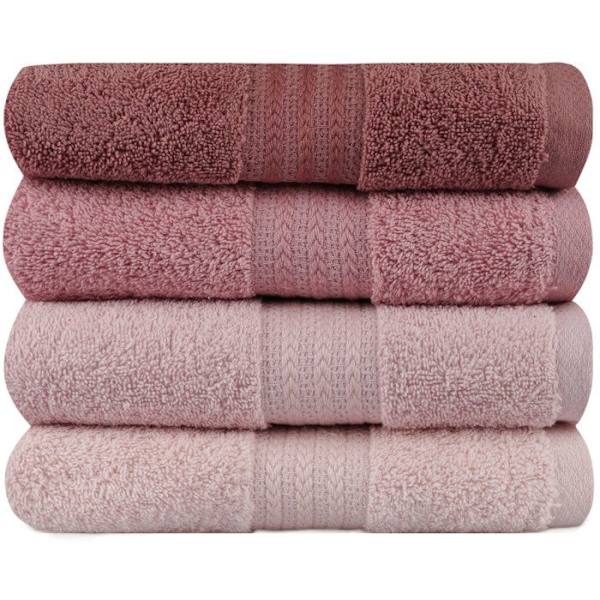 Set med 4 handdukar - 50 x 90 cm - Puder