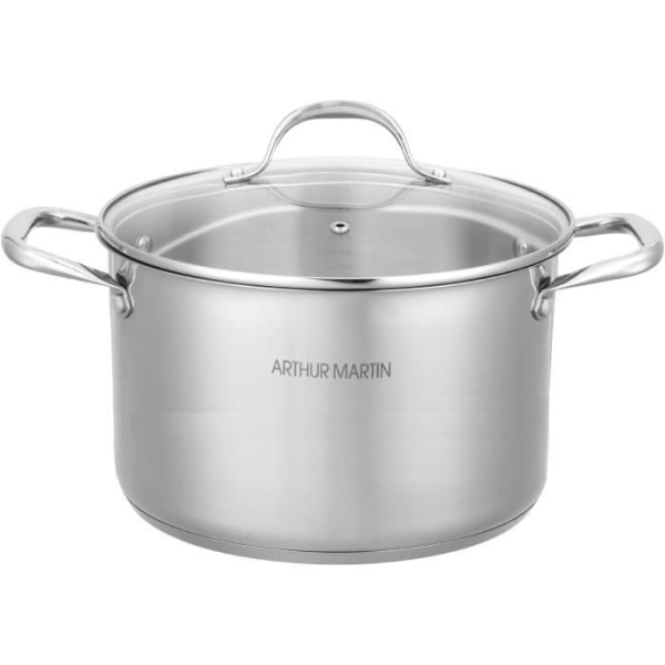 AM0073 Arthur Martin Stockpot 32 cm med lock  Rostfritt stål  Alla värmekällor inklusive induktion