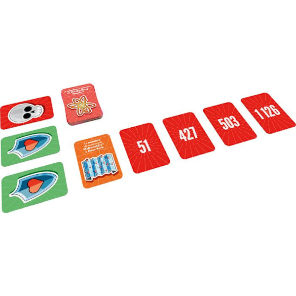 Brädspel - ASMODEE - Den röda linjen - Modernt gissningsspel - Bärbart format - 174 kort