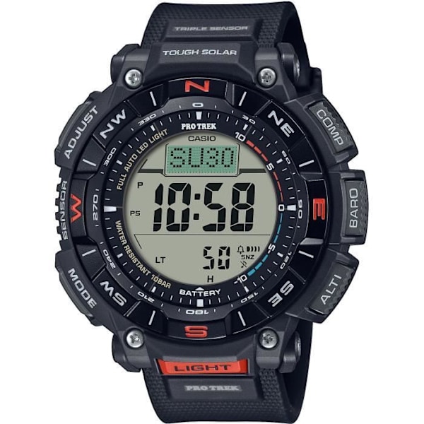 Klocka - CASIO - PRG-340-1ER - 54,7 mm - Svart