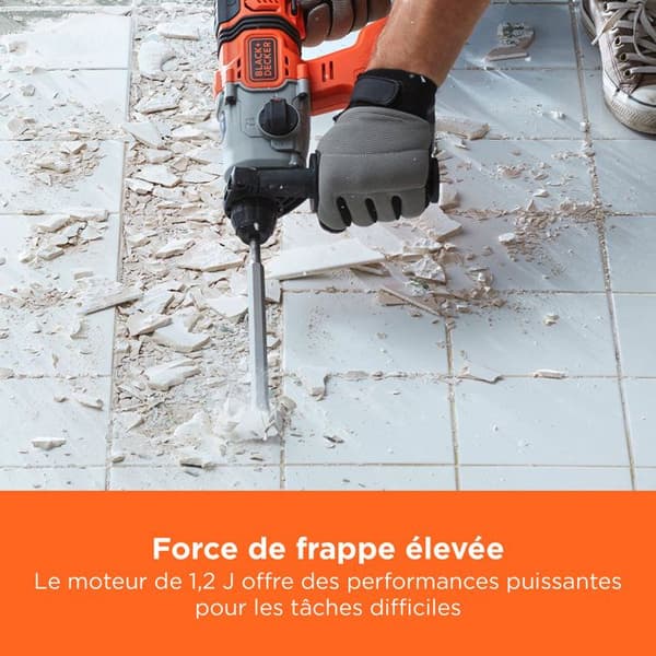 BLACK+DECKER BCD900E2K-QW Sladdlös SDS-borrhammare - 18V - med 2 x 2,5Ah batterier