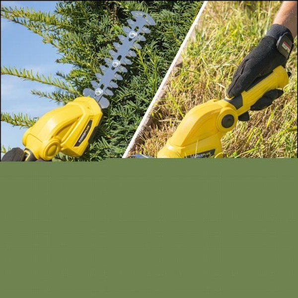 POWERPLUS Gräsklippare och häckskulpter 7.2V - Skärbredd: 100 mm
