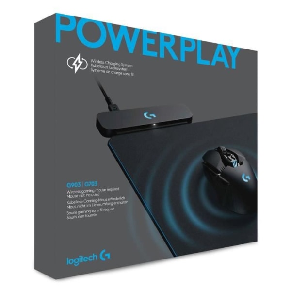 LOGITECH - Powerplay Gaming Musmatta - Trådlöst musladdningssystem - Svart