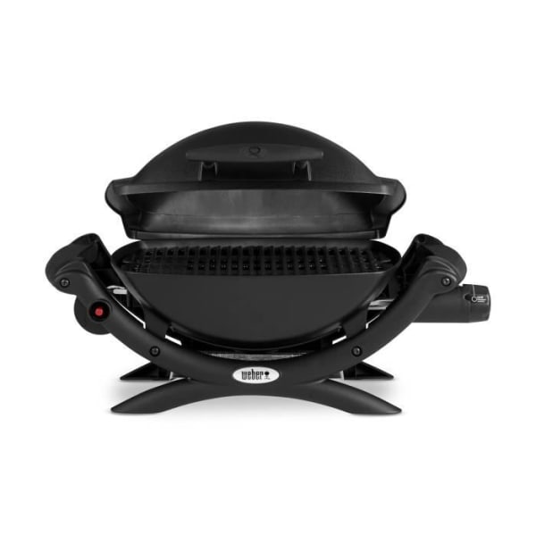 Weber Q1000 Gas Barbecue With Stand - Steel Grid 455x39 CM - Pipe and Regulator tillhandahålls - Black