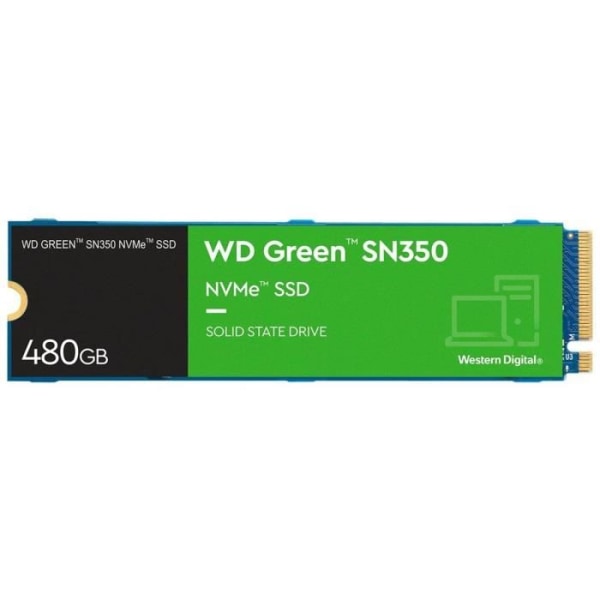 WESTERN DIGITAL - Grön SN350 - Intern Solid State Drive - 480 GB - M.2 - WDS480G2G0C