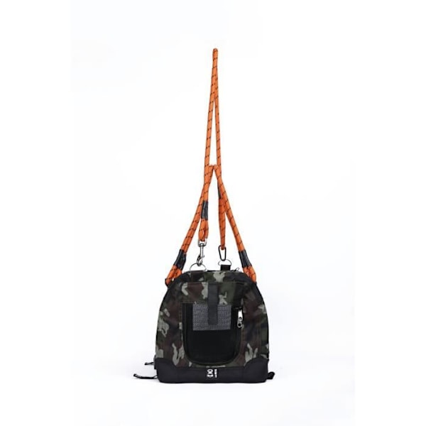 Bärväska - M PETS - REMIX 2 in 1 Camouflage & Orange - 41 x 28 x 28 cm - Vikbar - Lättvikt - Selebälte