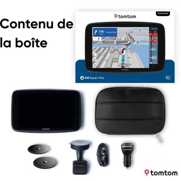 Lastbil GPS - TOM TOM - GO Expert Plus - 7 HD-skärm - Världskartor Premium Pack