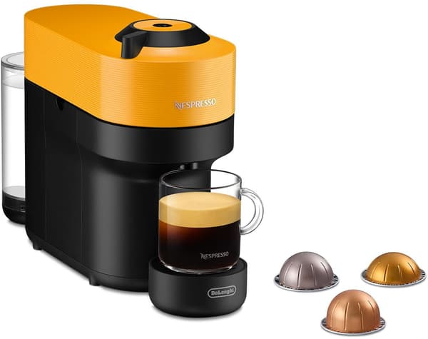 Kapselmaskin för kaffe - DELONGHI - ENV90.Y - Nespresso Vertuo Pop - Gul