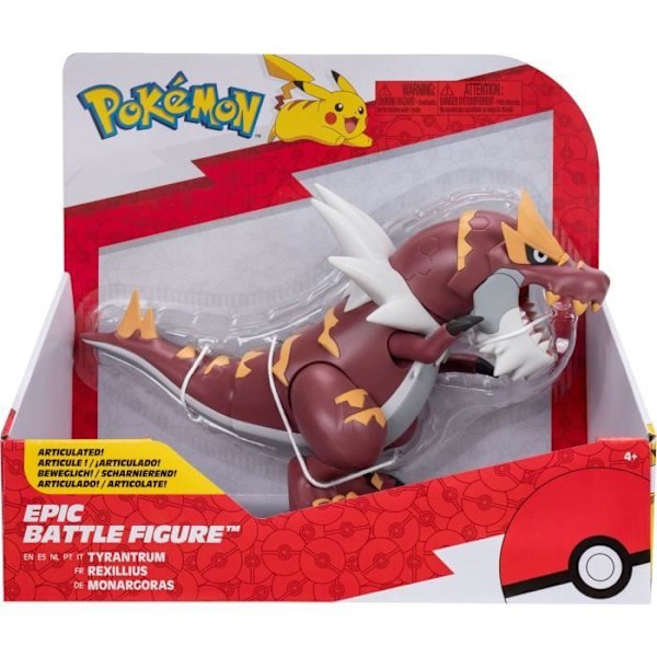 Figur - BANDAI - Legendarisk Pokémon Rexilius - 30 cm, ledad, tecknad skala