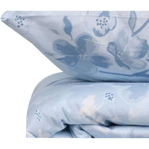 Bäddset - 1 påslakan 220 x 240 cm + 2 örngott 60 x 60 cm - 100% förstärkt bomull - Blå